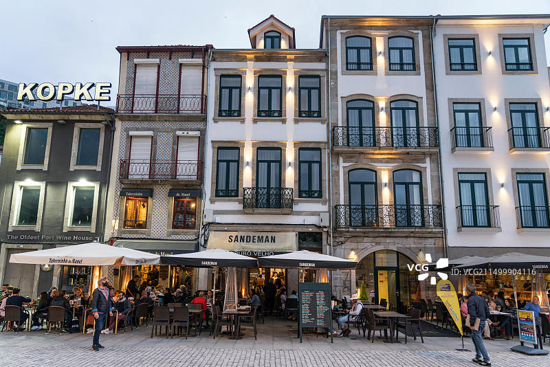 Sandeman餐厅，Kopke葡萄酒屋，Av. de Diogo Leite，Ribera de Gaia，葡萄牙波尔图图片素材