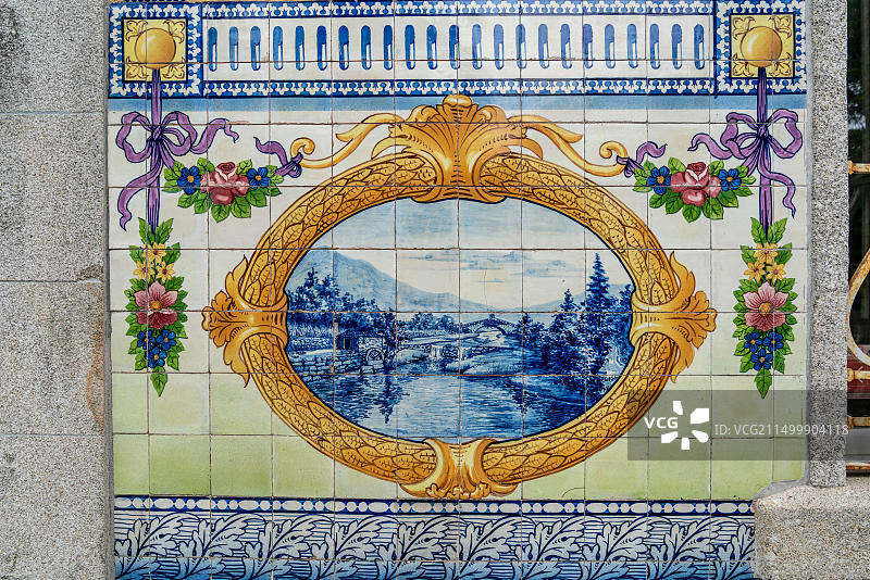 葡萄牙波尔图新城达博埃拉庄园瓷砖图片素材