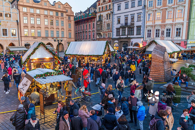 捷克共和国布拉格老城区图片素材