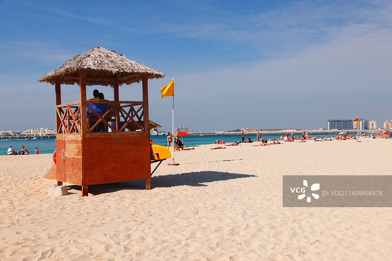 迪拜朱美拉海滩上的骆驼图片素材