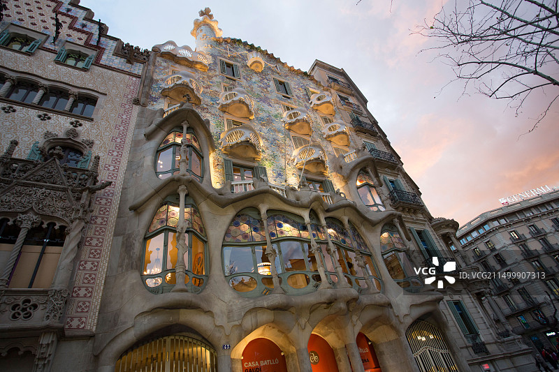 西班牙巴塞罗那的巴特罗之家图片素材