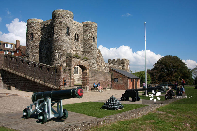 伊普雷斯塔楼城堡博物馆，位于英国东萨塞克斯郡黑麦图片素材