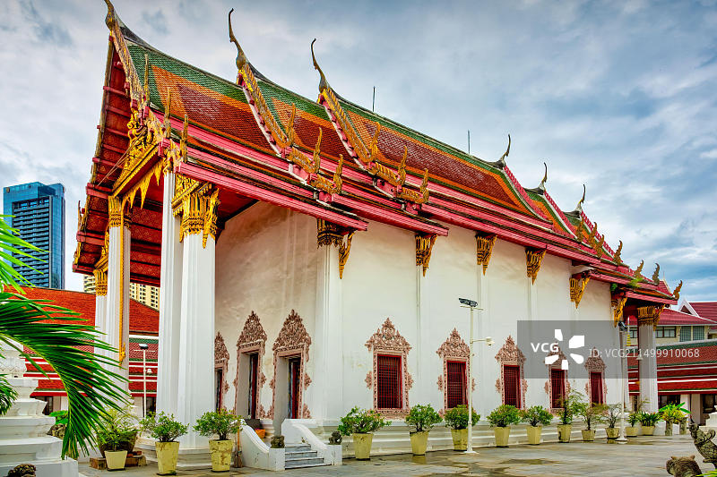 泰国曼谷：阿瑜陀耶时期建立的皇家寺庙卧佛寺图片素材