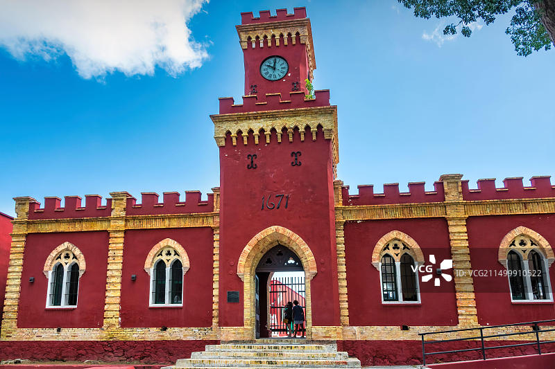 夏洛特阿马利亚的克里斯蒂安堡，美属维尔京群岛圣托马斯岛图片素材