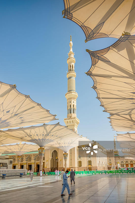沙特阿拉伯麦地那的禁寺或先知清真寺图片素材