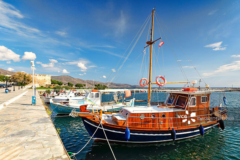 希腊埃维亚的卡里斯托斯港图片素材