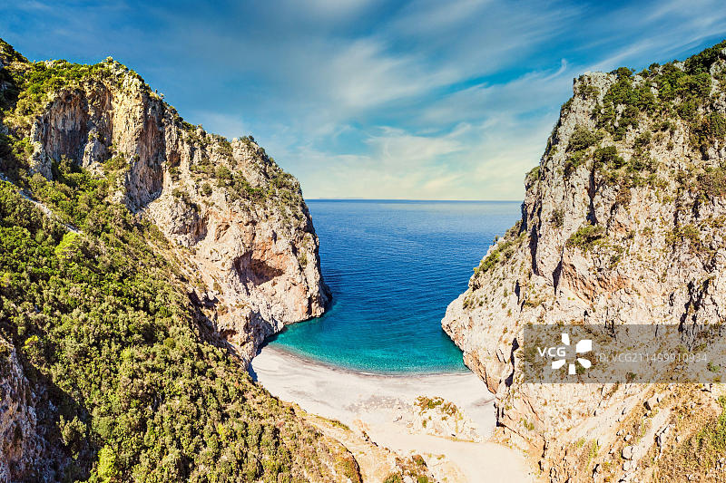 希腊埃维亚岛维图里海滩图片素材