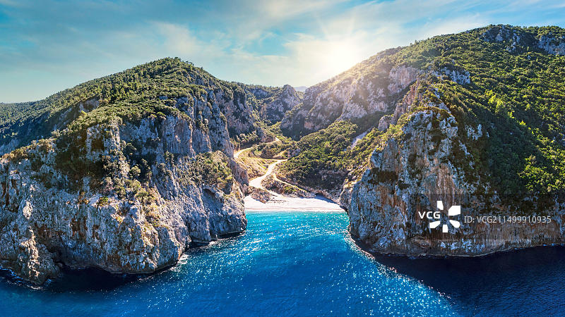 希腊埃维亚岛维图里海滩图片素材