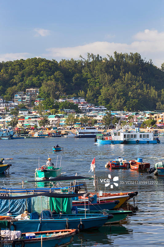 中国香港长洲港的渔船图片素材