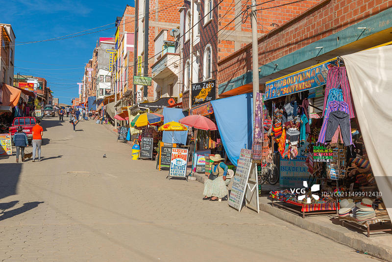 玻利维亚科帕卡巴纳的旅游小店图片素材