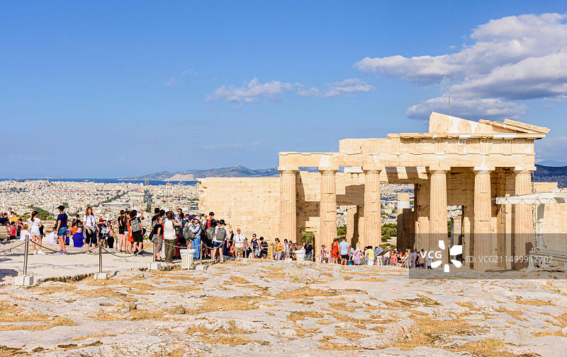 雅典卫城的门楼图片素材