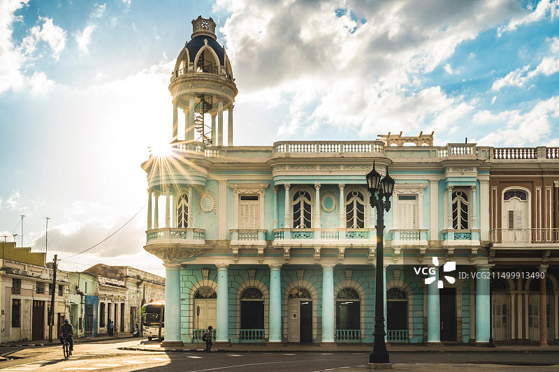 古巴西恩富戈斯费雷尔宫的文化之家，联合国教科文组织世界遗产图片素材