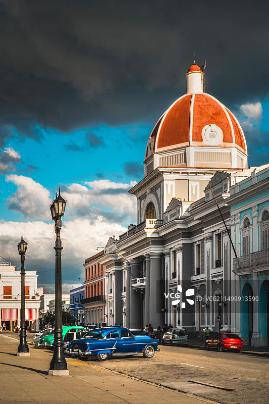 何塞·马蒂公园，政府宫，西恩富戈斯，联合国教科文组织世界遗产，古巴图片素材