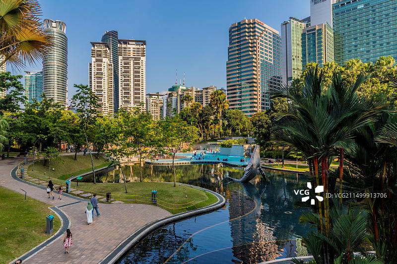 吉隆坡城中城公园，马来西亚，东南亚，亚洲图片素材