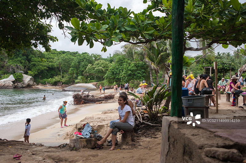 塔甘加，圣玛尔塔，哥伦比亚：圣胡安角。国家自然公园。图片素材
