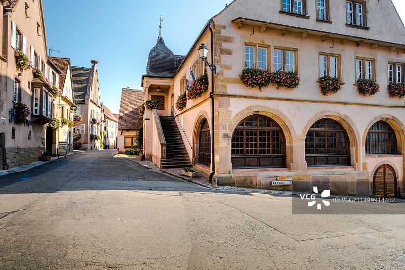 米特尔贝格海姆的风景，阿尔萨斯葡萄酒之路，法国最美村庄协会成员图片素材