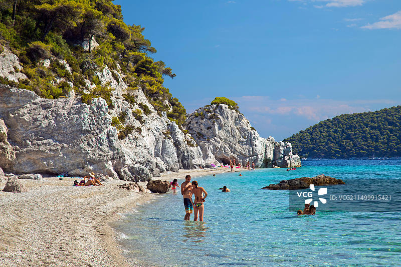 希腊斯科派洛斯岛霍沃洛海滩图片素材