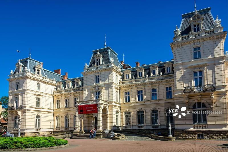 乌克兰利沃夫市中心的波托茨基宫，利沃夫国家美术馆的一部分图片素材