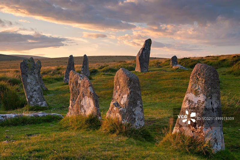 达特穆尔国家公园的斯科希尔巨石阵图片素材