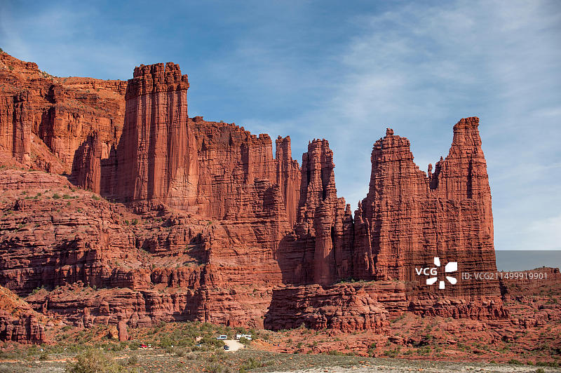 犹他州摩押附近的费舍尔塔图片素材
