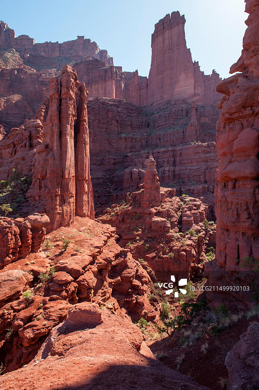 犹他州摩押附近的费舍尔塔图片素材