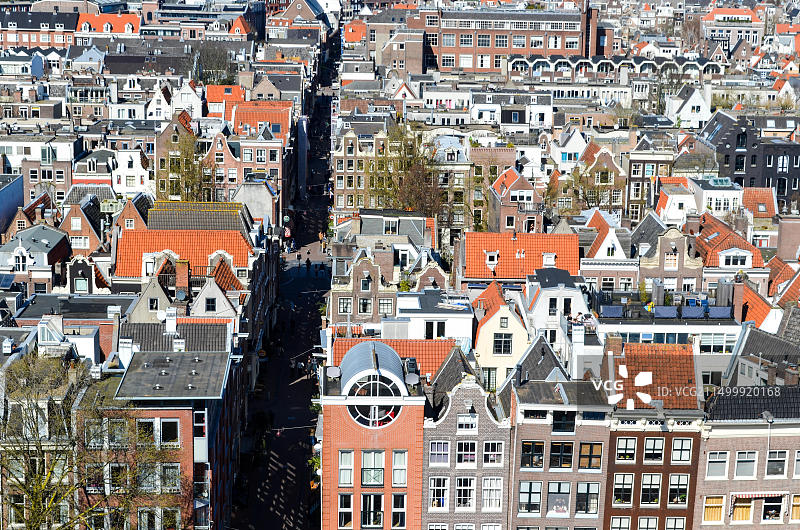 阿姆斯特丹（约旦区）鸟瞰图，荷兰阿姆斯特丹图片素材