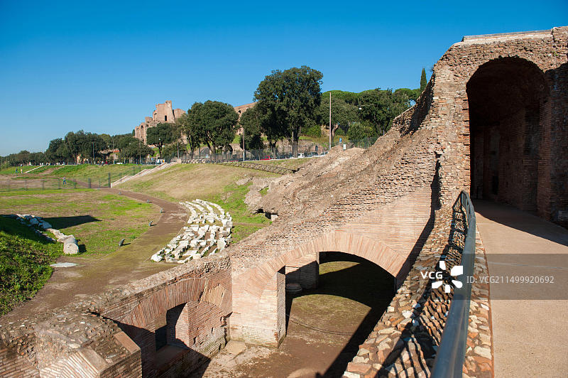 意大利罗马：马克西穆斯竞技场考古遗址图片素材