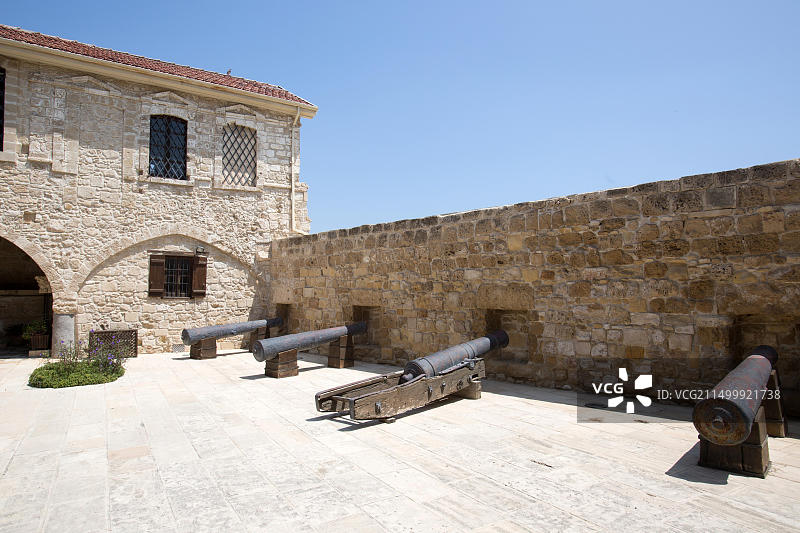 塞浦路斯拉纳卡中世纪城堡风光图片素材