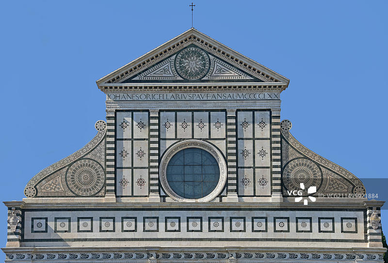 佛罗伦萨新圣母玛利亚教堂立面（莱昂·巴蒂斯塔·阿尔伯蒂设计）图片素材