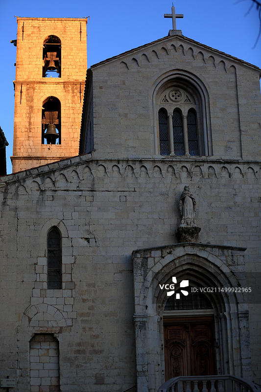 法国格拉斯大教堂，滨海阿尔卑斯省图片素材