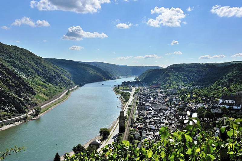 德国上中莱茵河谷的奥伯韦塞尔镇图片素材
