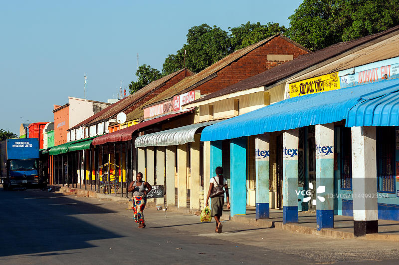 赞比亚利文斯通库塔街的殖民时期建筑图片素材