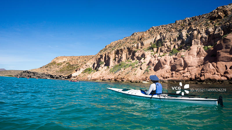 墨西哥拉 paz 岛皮划艇之旅图片素材