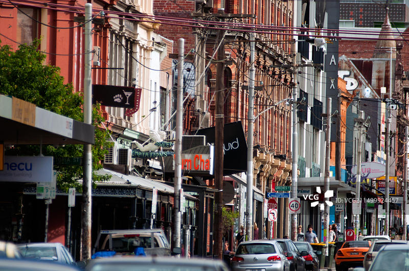 澳大利亚墨尔本菲茨罗伊的布伦瑞克街建筑与街景图片素材
