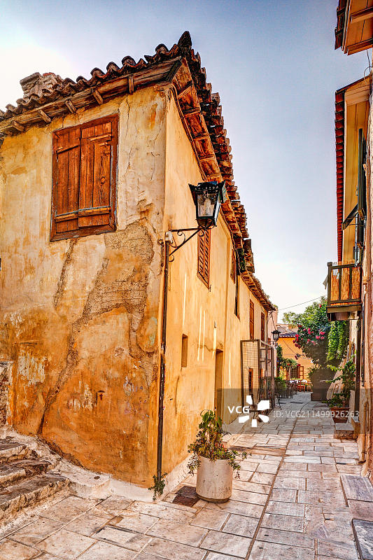 风景如画的希腊雅典Plaka建筑图片素材