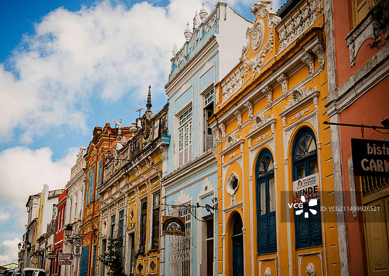 巴西萨尔瓦多的西班牙殖民时期建筑图片素材
