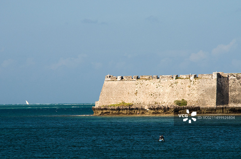 莫桑比克岛上城区的圣塞巴斯蒂昂堡垒图片素材