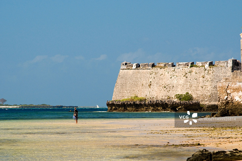 莫桑比克岛上城区的圣塞巴斯蒂昂堡垒图片素材