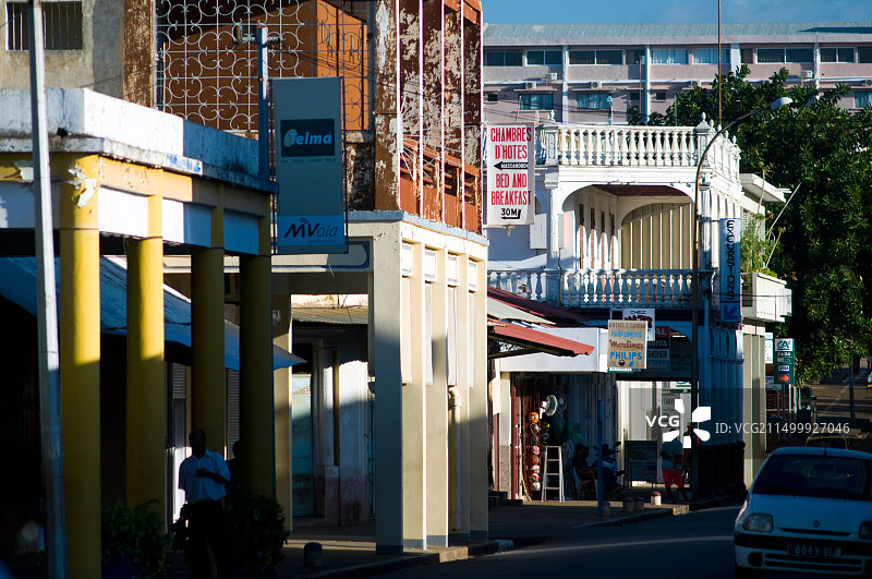 马达加斯加 Antsiranana Diego Suarez 的科尔伯特街图片素材