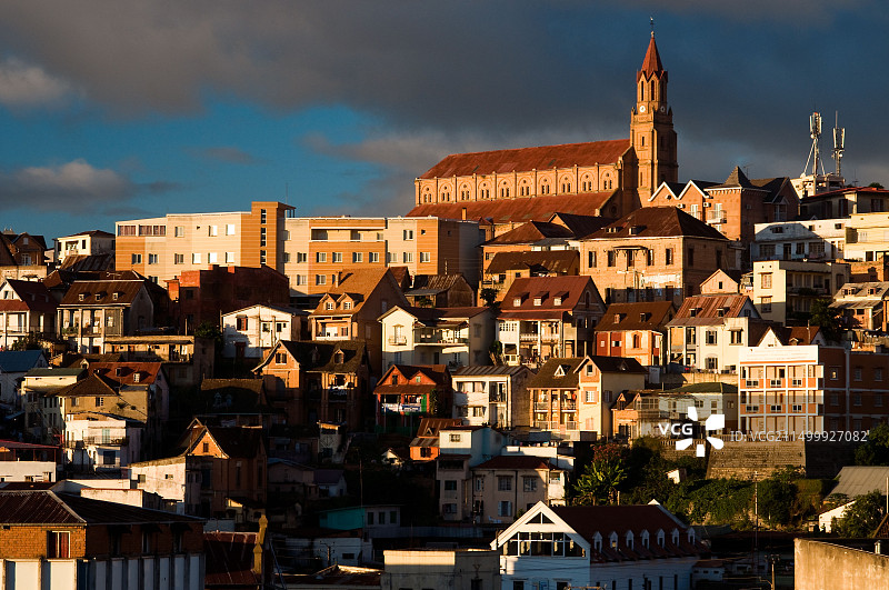 马达加斯加塔那那利佛的法拉沃希特拉区和安多哈洛教堂图片素材