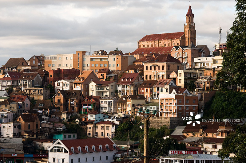 马达加斯加塔那那利佛的法拉沃希特拉区和安多哈洛教堂图片素材
