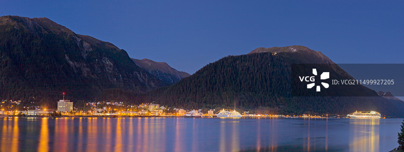 夏季阿拉斯加朱诺市中心图片素材