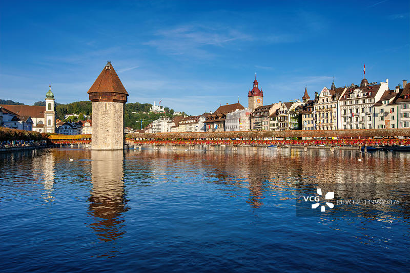 瑞士琉森市中心图片素材