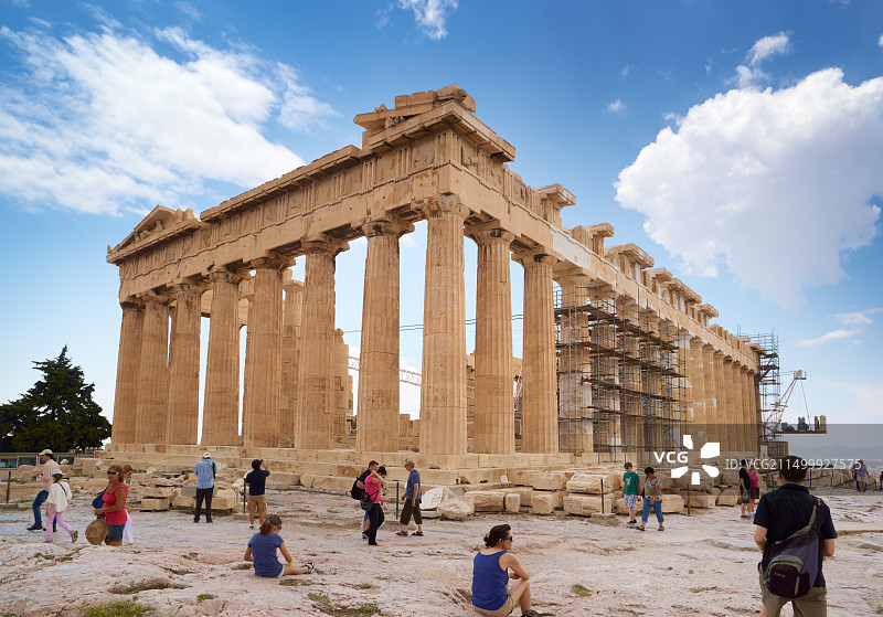 希腊雅典帕特农神庙图片素材
