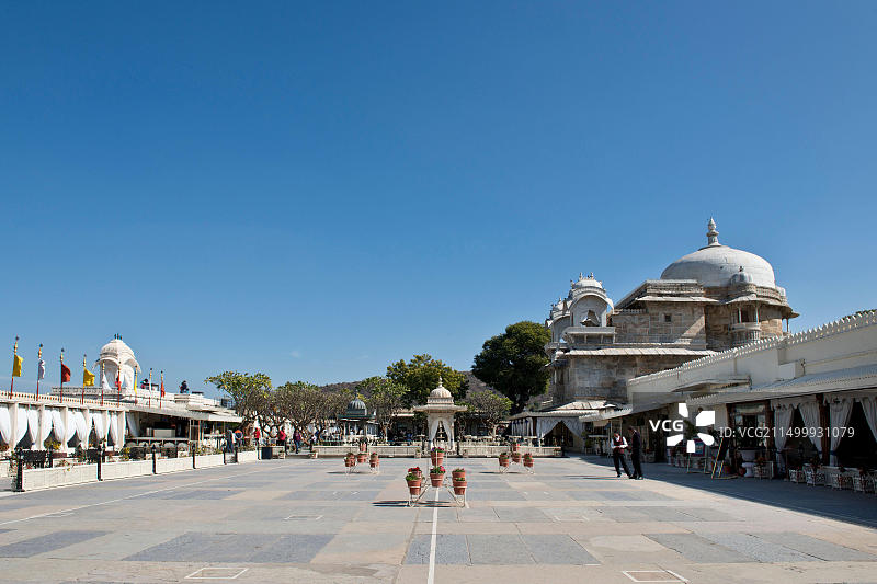 印度拉贾斯坦邦乌代布尔皮丘拉湖贾格曼迪尔花园图片素材