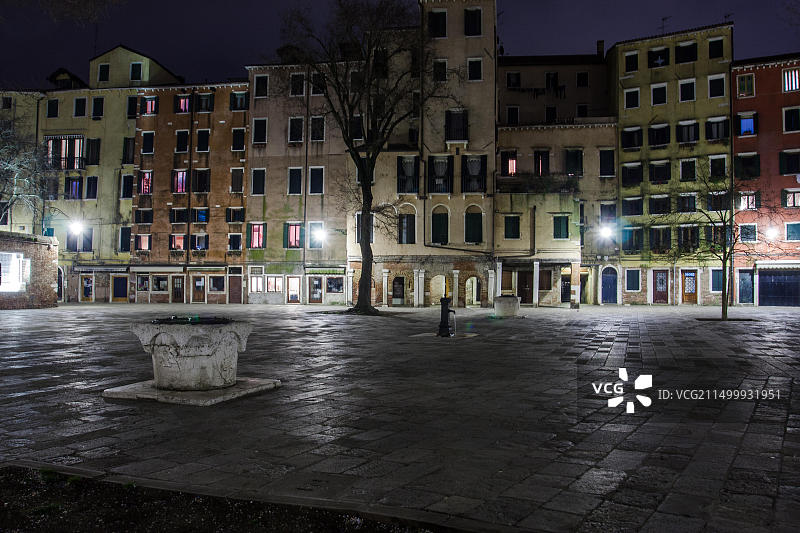 威尼斯新犹太区夜景图片素材