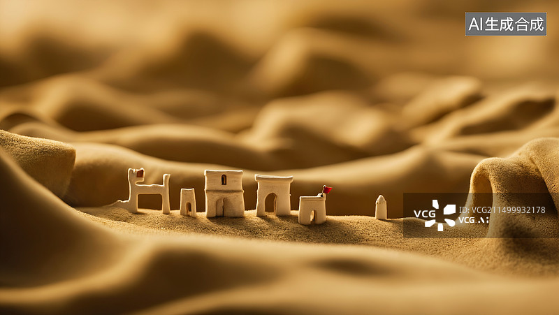 【AI数字艺术】微距摄影-微缩东方文化景观图片素材