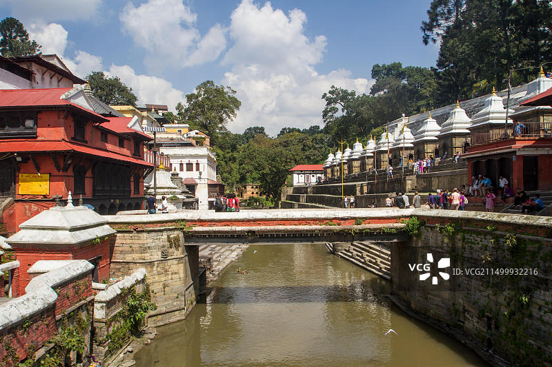 尼泊尔加德满都的印度教寺庙群帕斯帕提纳神庙图片素材