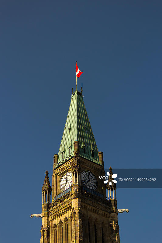 加拿大渥太华议会山的和平塔图片素材