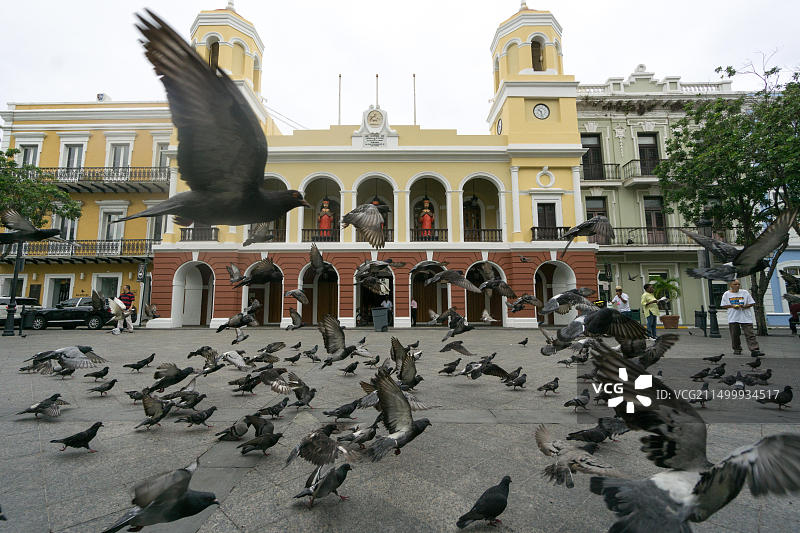 波多黎各圣胡安老城的阿马斯广场图片素材